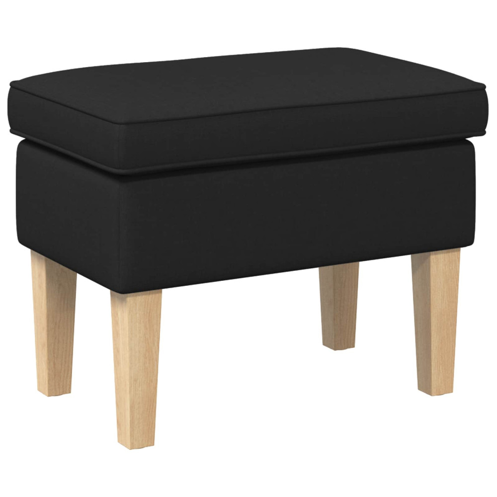 Produktbild för Fotpall Svart 55 x 35 x 41 cm Tyg