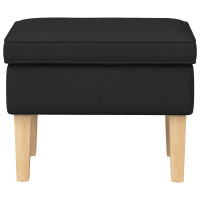 Produktbild för Fotpall Svart 55 x 35 x 41 cm Tyg