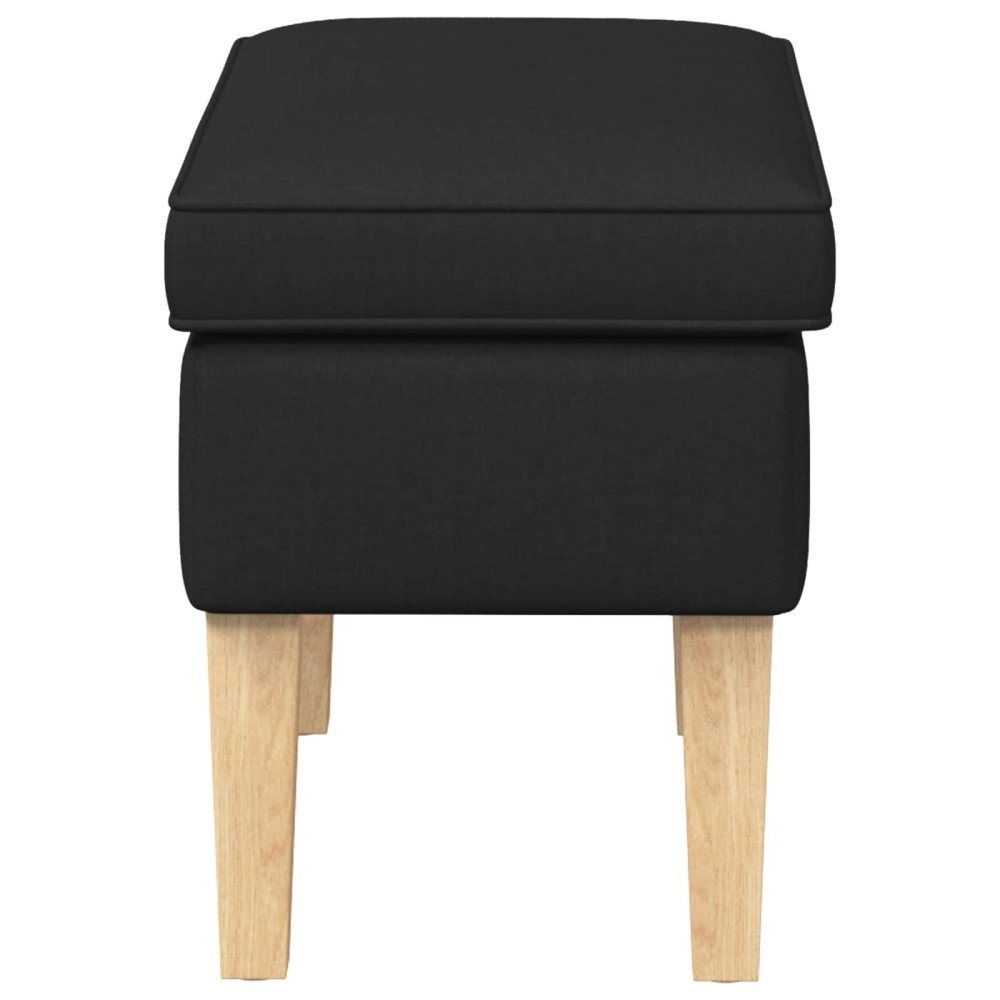 Produktbild för Fotpall Svart 55 x 35 x 41 cm Tyg