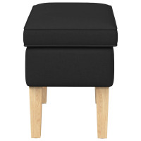 Produktbild för Fotpall Svart 55 x 35 x 41 cm Tyg