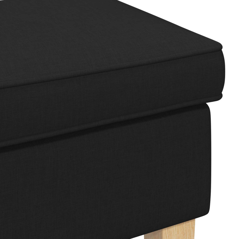 Produktbild för Fotpall Svart 55 x 35 x 41 cm Tyg