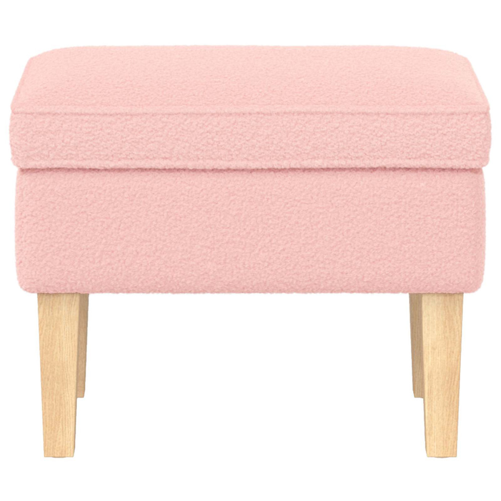 Produktbild för Fotpall Rosa 55 x 35 x 41 cm Bouclé