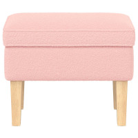 Produktbild för Fotpall Rosa 55 x 35 x 41 cm Bouclé