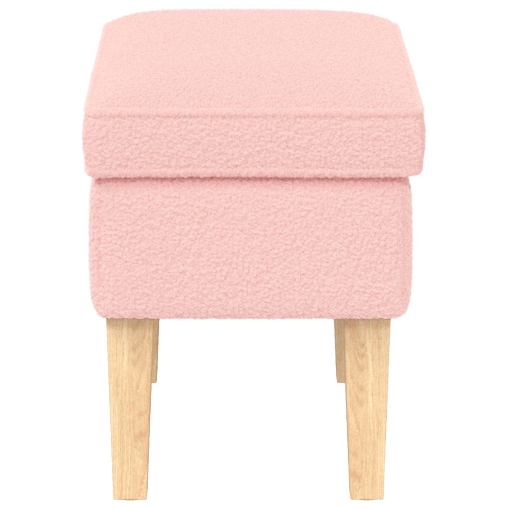 Produktbild för Fotpall Rosa 55 x 35 x 41 cm Bouclé