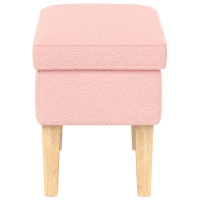 Produktbild för Fotpall Rosa 55 x 35 x 41 cm Bouclé