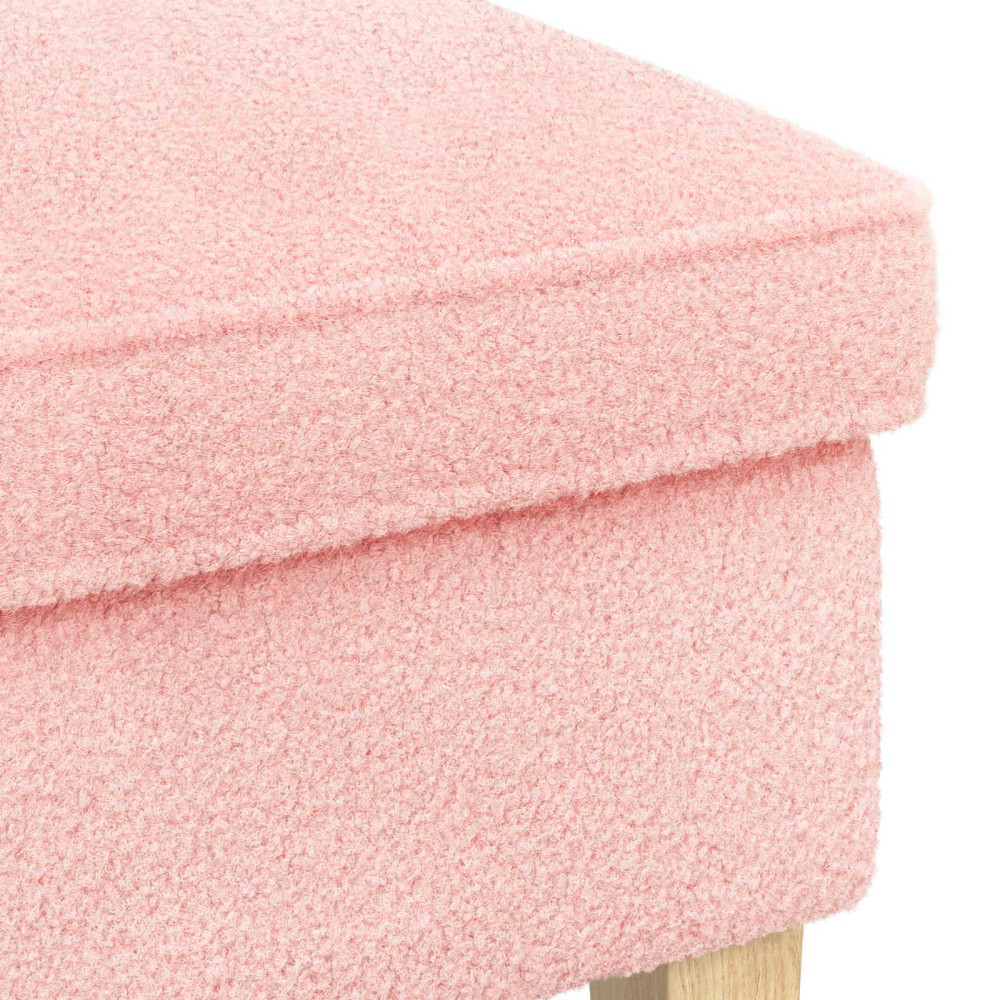 Produktbild för Fotpall Rosa 55 x 35 x 41 cm Bouclé
