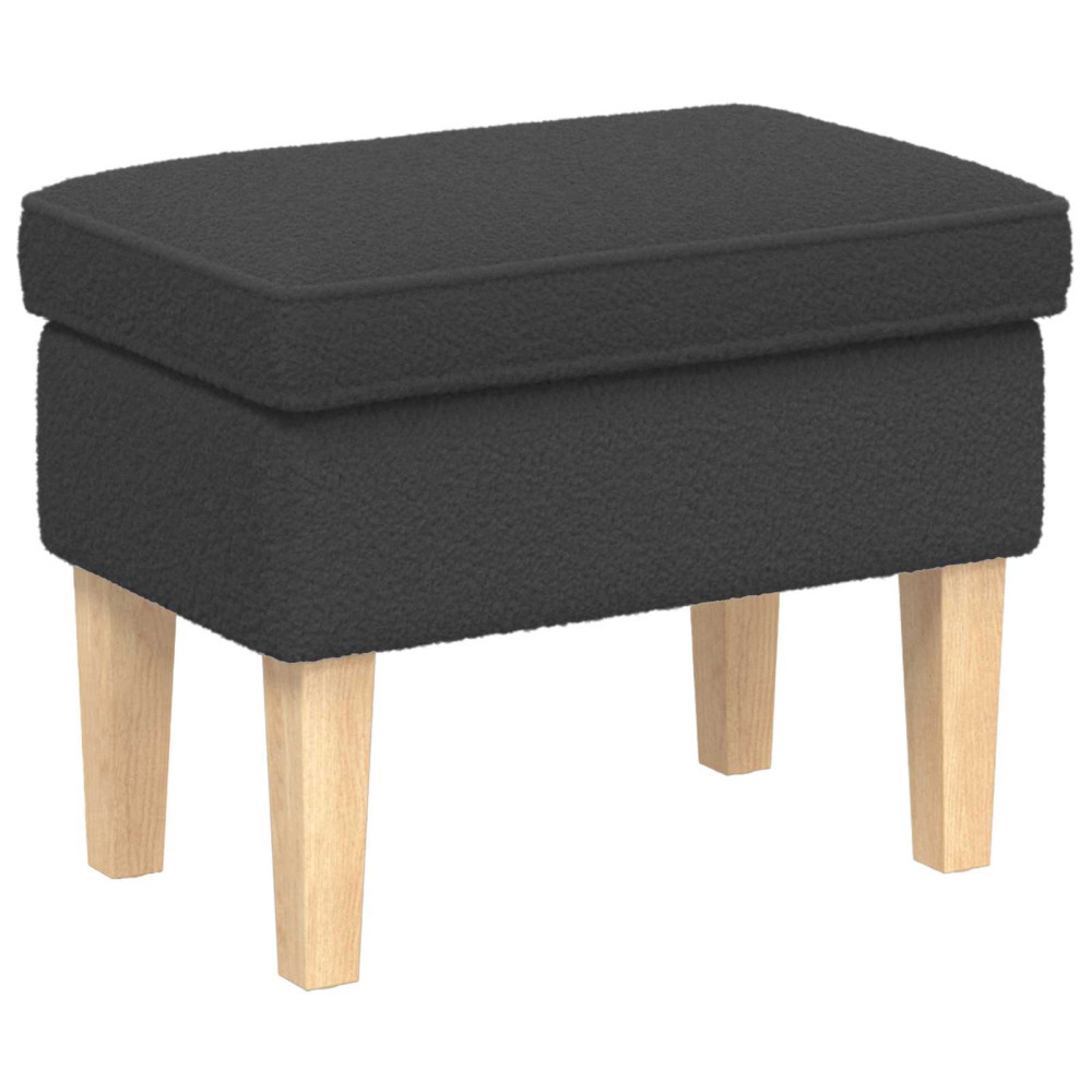 Produktbild för Fotpall Mörkgrå 55 x 35 x 41 cm Bouclé