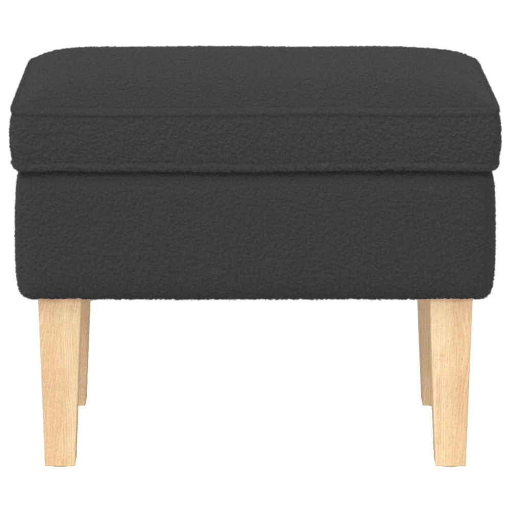 Produktbild för Fotpall Mörkgrå 55 x 35 x 41 cm Bouclé