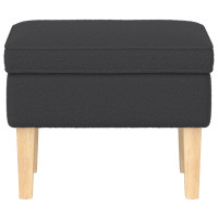 Produktbild för Fotpall Mörkgrå 55 x 35 x 41 cm Bouclé