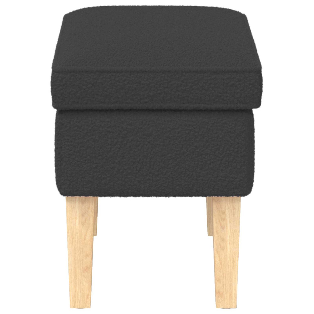 Produktbild för Fotpall Mörkgrå 55 x 35 x 41 cm Bouclé