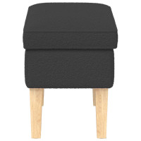 Produktbild för Fotpall Mörkgrå 55 x 35 x 41 cm Bouclé