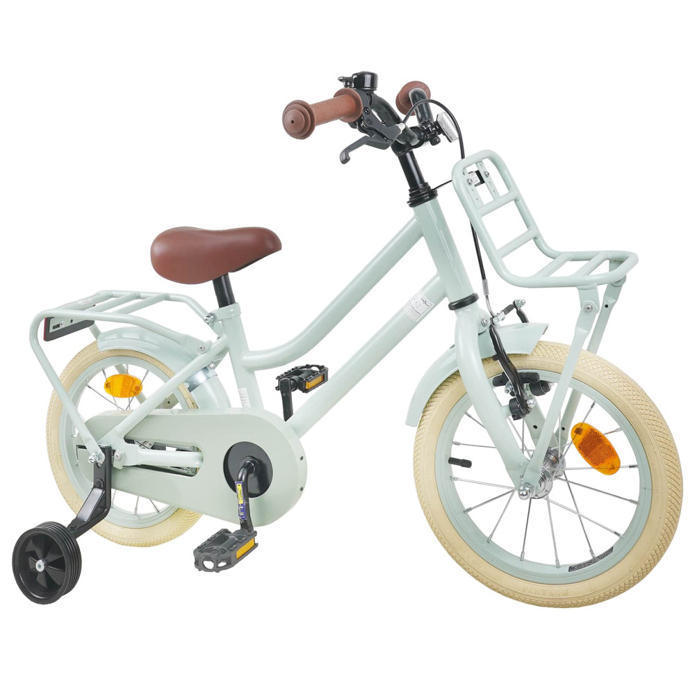 Produktbild för Barncykel 16 Tum för 4-6 år gamla Ljusgrön