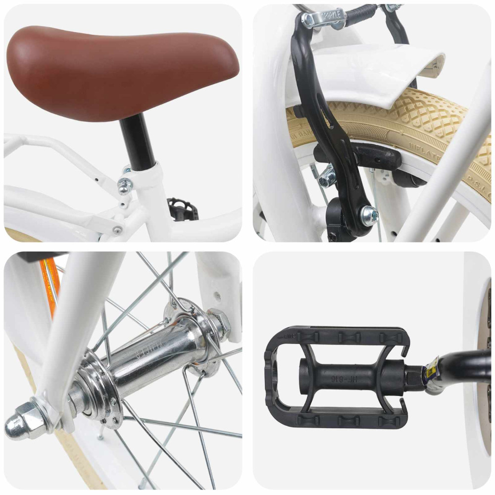 Produktbild för Barncykel 14 Tum från 3-5 år gammal Vit