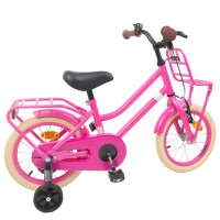 Produktbild för Barncykel 14 Tum från 3-5 år gammal Mörkrosa