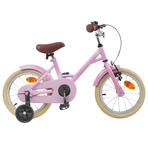 vidaXL Barncykel 12 Tum för 2-4 åringar Ljusrosa