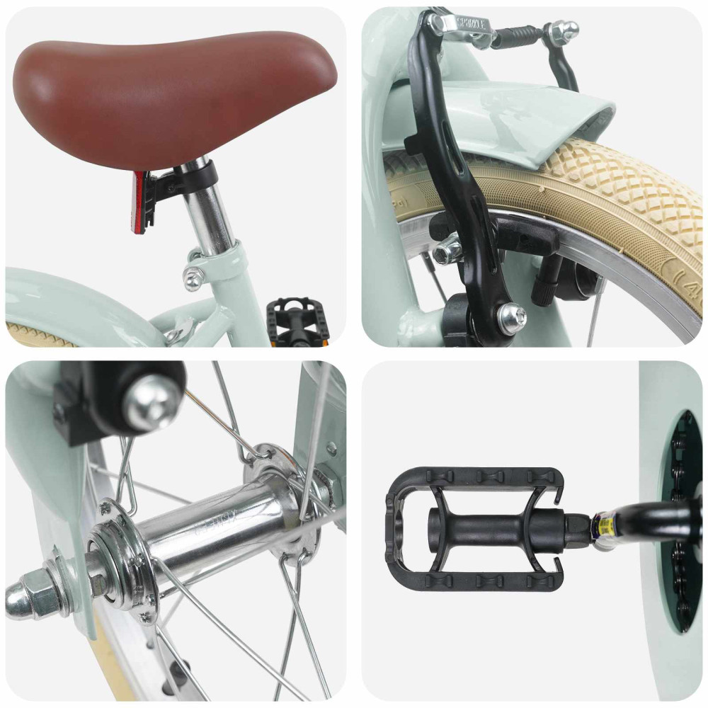 Produktbild för Barncykel 12 Tum för 2-4 åringar Ljusgrön