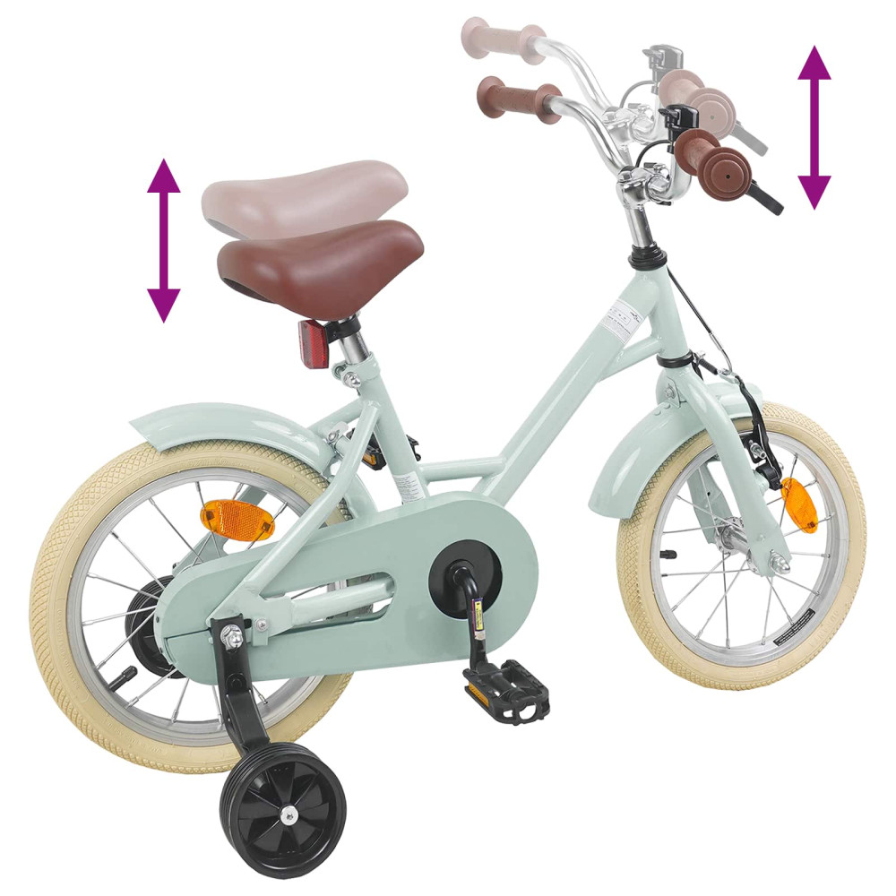 Produktbild för Barncykel 14 Tum från 3-5 år gammal Ljusgrön