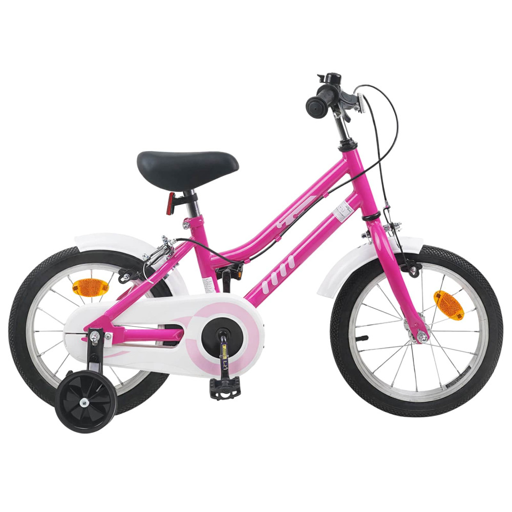 Produktbild för Barncykel 16 Tum för 4-6 år gamla Rosa Vit