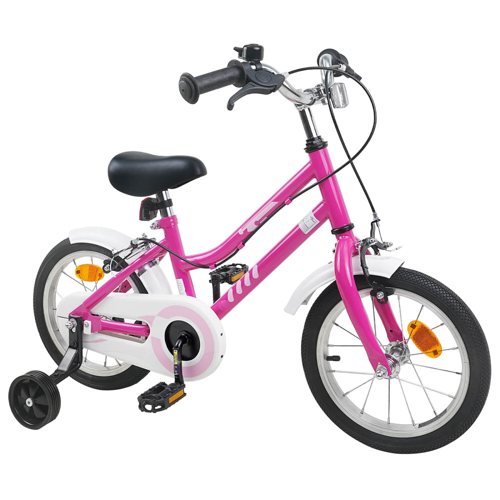 Produktbild för Barncykel 16 Tum för 4-6 år gamla Rosa Vit