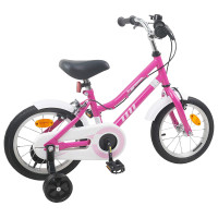 Produktbild för Barncykel 16 Tum för 4-6 år gamla Rosa Vit