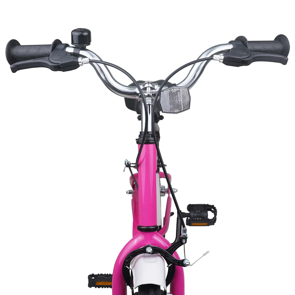 Produktbild för Barncykel 18 Tum för 5-7 år gamla Rosa Vit