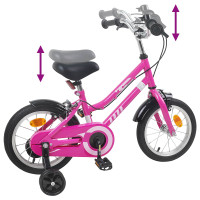 Produktbild för Barncykel 12 Tum för 2-4 åringar Rosa Svart