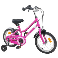 Produktbild för Barncykel 16 Tum för 4-6 år gamla Rosa Svart
