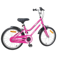 Produktbild för Barncykel 18 Tum för 5-7 år gamla Rosa Svart