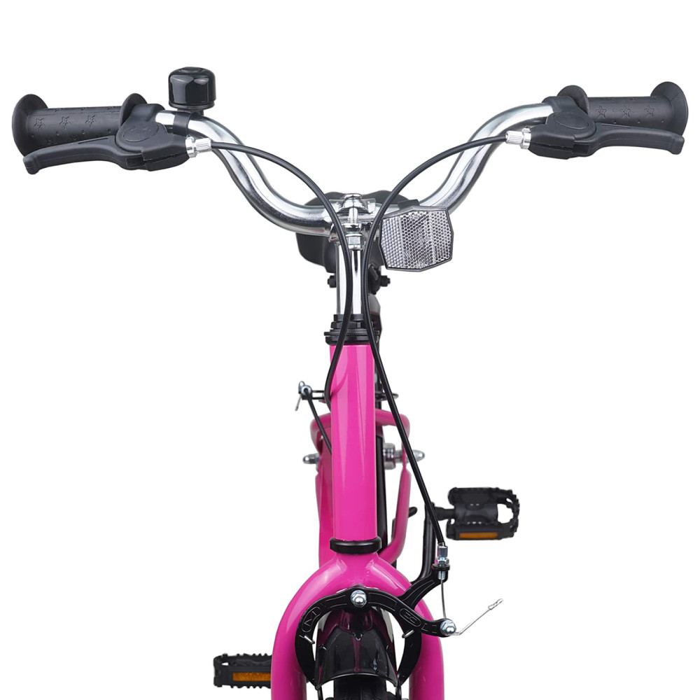 Produktbild för Barncykel 18 Tum för 5-7 år gamla Rosa Svart