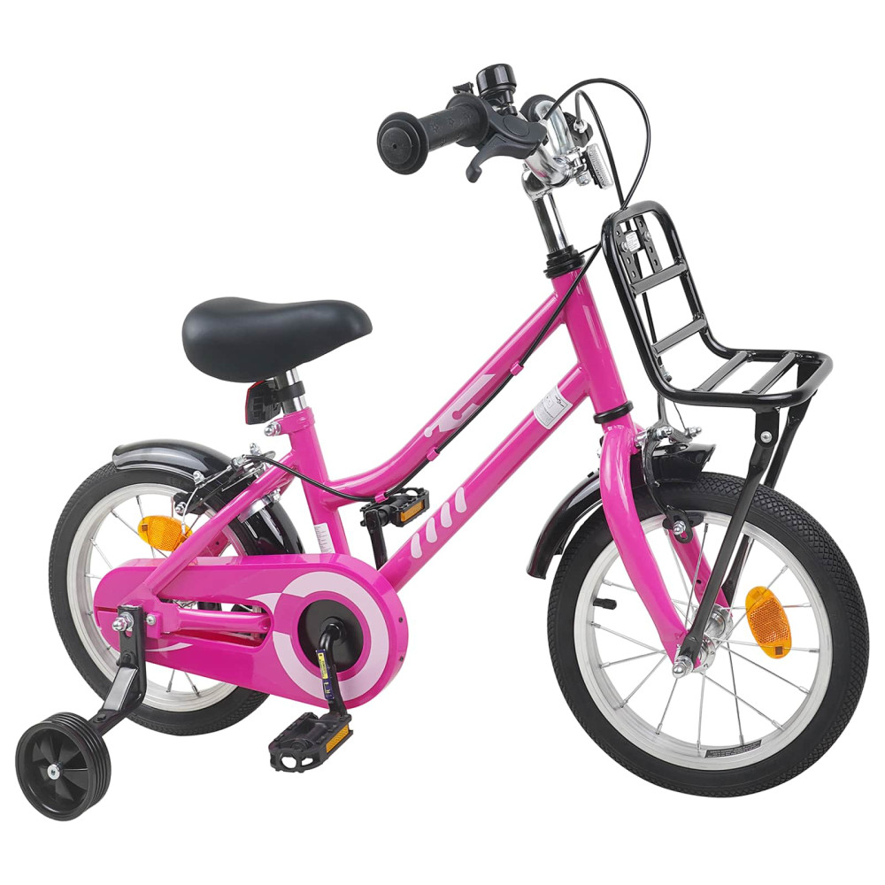 Produktbild för Barncykel 12 Tum för 2-4 åringar Rosa och svart