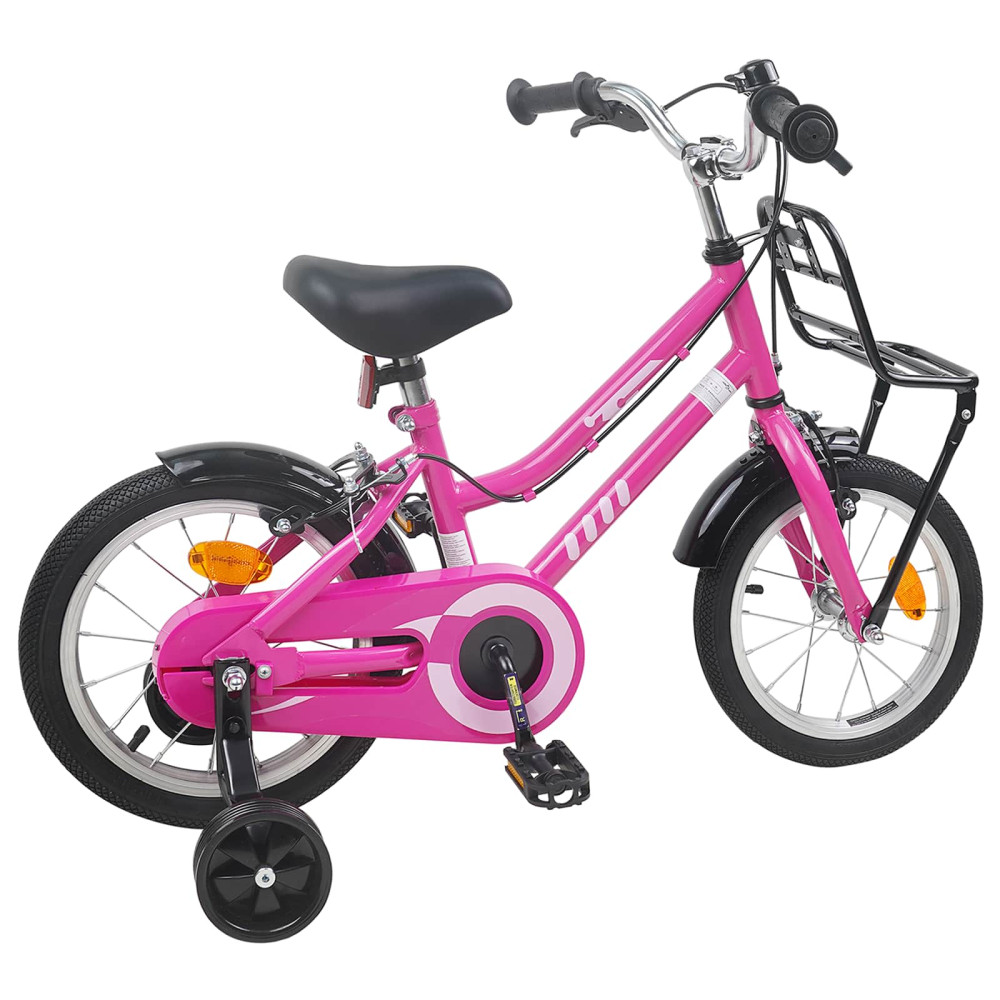 Produktbild för Barncykel 14 Tum från 3-5 år gammal Rosa och svart
