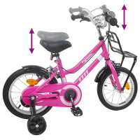 Produktbild för Barncykel 14 Tum från 3-5 år gammal Rosa och svart