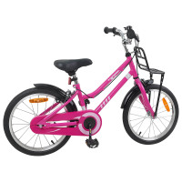 Produktbild för Barncykel 18 Tum för 5-7 år gamla Rosa och svart