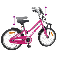 Produktbild för Barncykel 18 Tum för 5-7 år gamla Rosa och svart