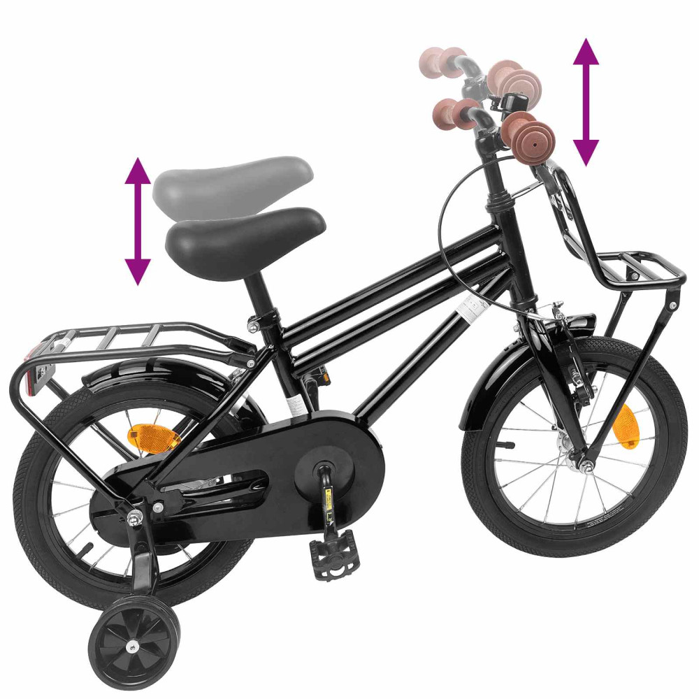 Produktbild för Barncykel 12 Tum för 2-4 åringar Svart