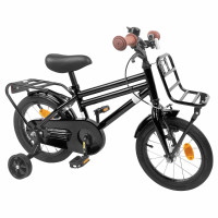 Produktbild för Barncykel 16 Tum för 4-6 år gamla Svart