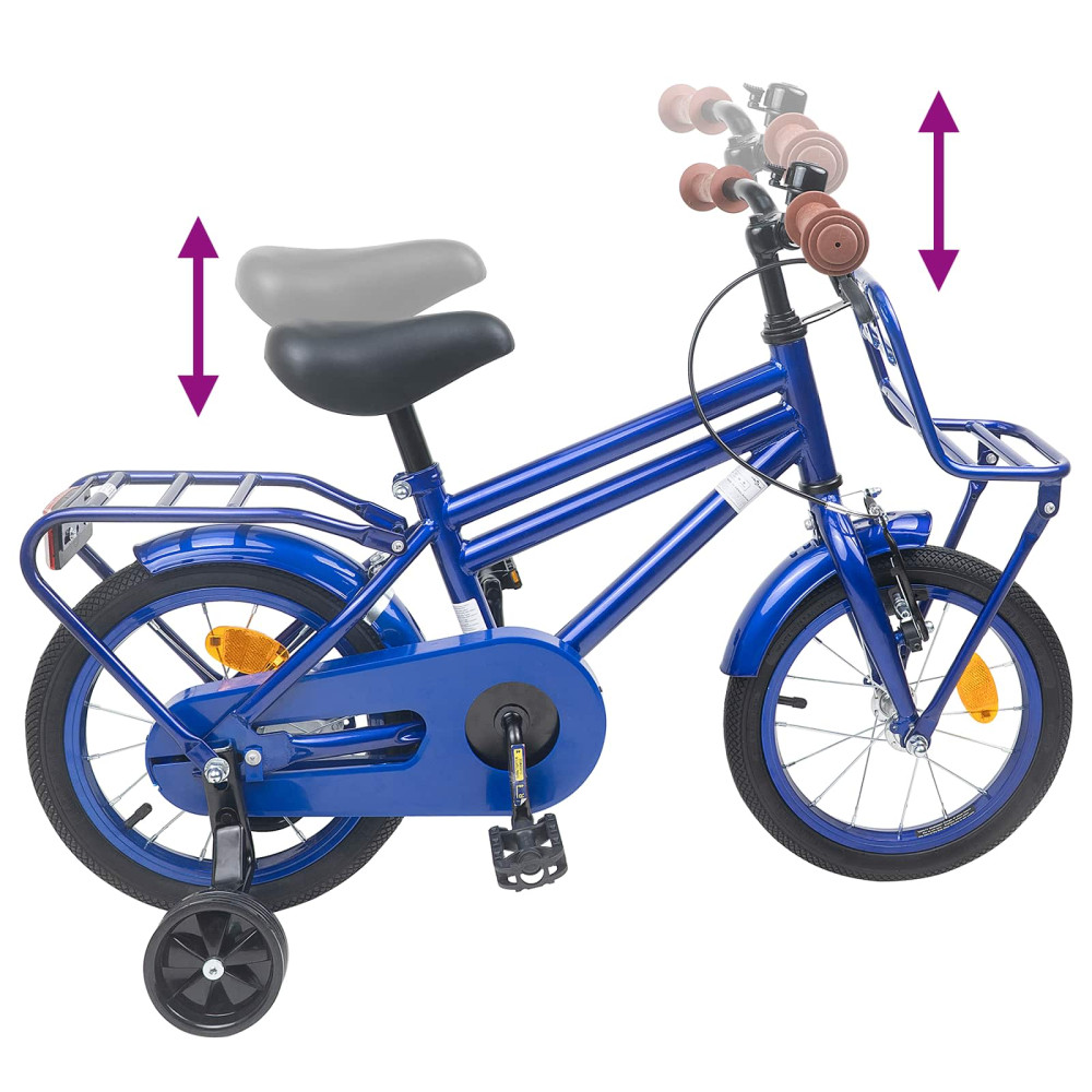 Produktbild för Barncykel 12 Tum för 2-4 åringar Mörkblå
