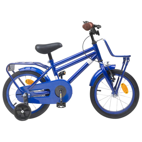 vidaXL Barncykel 14 Tum från 3-5 år gammal Mörkblå