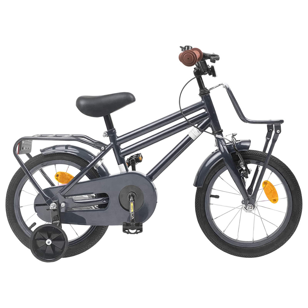 Produktbild för Barncykel 12 Tum för 2-4 åringar Mörkgrå