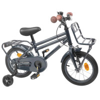 Produktbild för Barncykel 14 Tum från 3-5 år gammal Mörkgrå