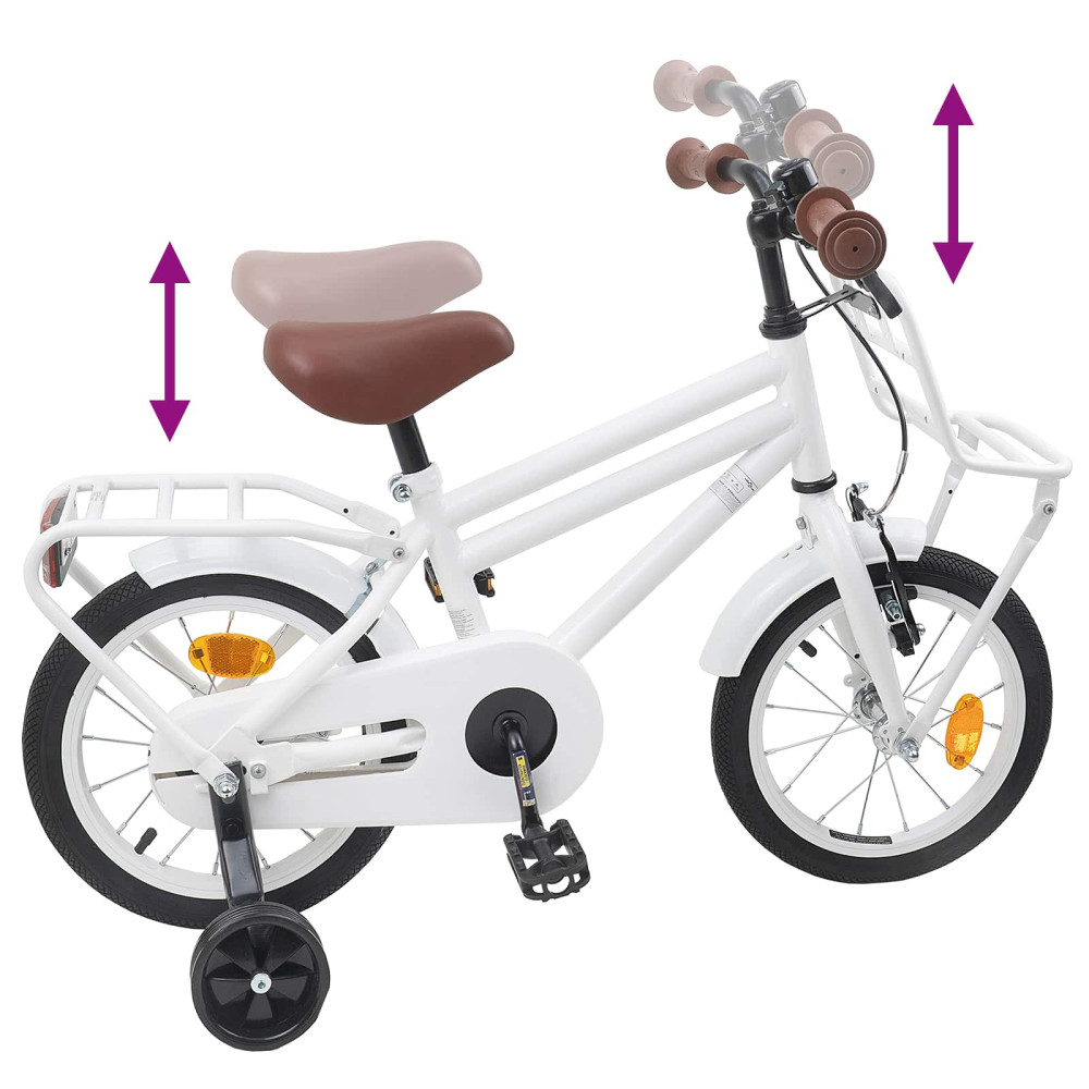 Produktbild för Barncykel 14 Tum från 3-5 år gammal Vit