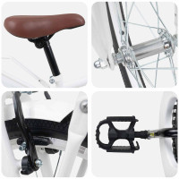 Produktbild för Barncykel 18 Tum för 5-7 år gamla Vit
