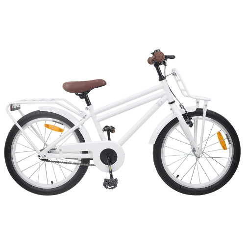 vidaXL Barncykel 20 Tum för 6-11 år gamla Vit