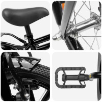 Produktbild för Barncykel 16 Tum för 4-6 år gamla Svart