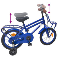 Produktbild för Barncykel 12 Tum för 2-4 åringar Mörkblå