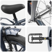 Produktbild för Barncykel 12 Tum för 2-4 åringar Mörkgrå
