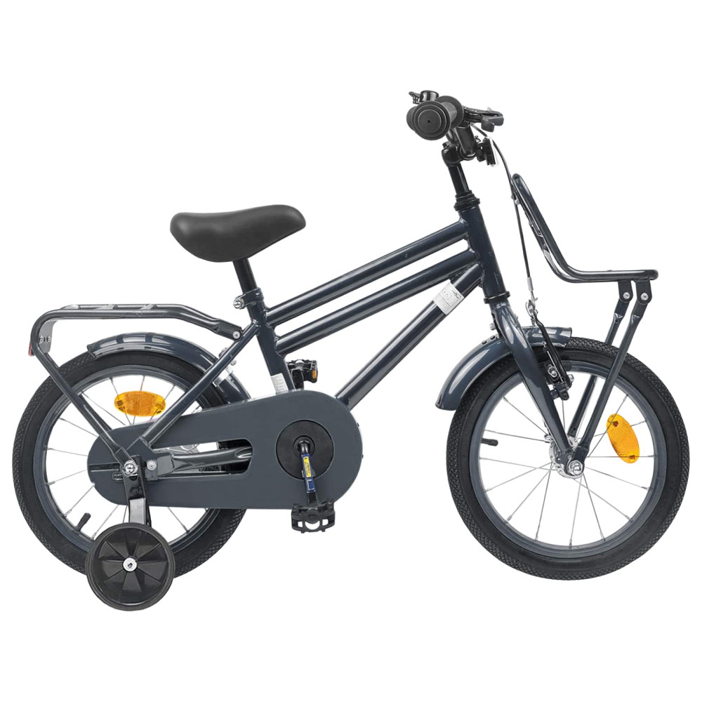 Produktbild för Barncykel 16 Tum för 4-6 år gamla Mörkgrå