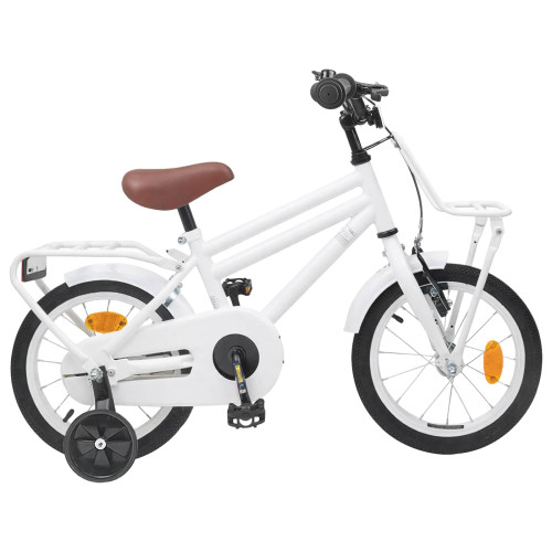 vidaXL Barncykel 14 Tum från 3-5 år gammal Vit