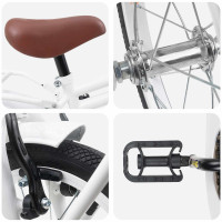 Produktbild för Barncykel 16 Tum för 4-6 år gamla Vit