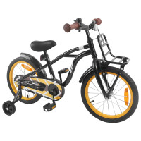 Produktbild för Barncykel 16 Tum för 4-6 år gamla Svart